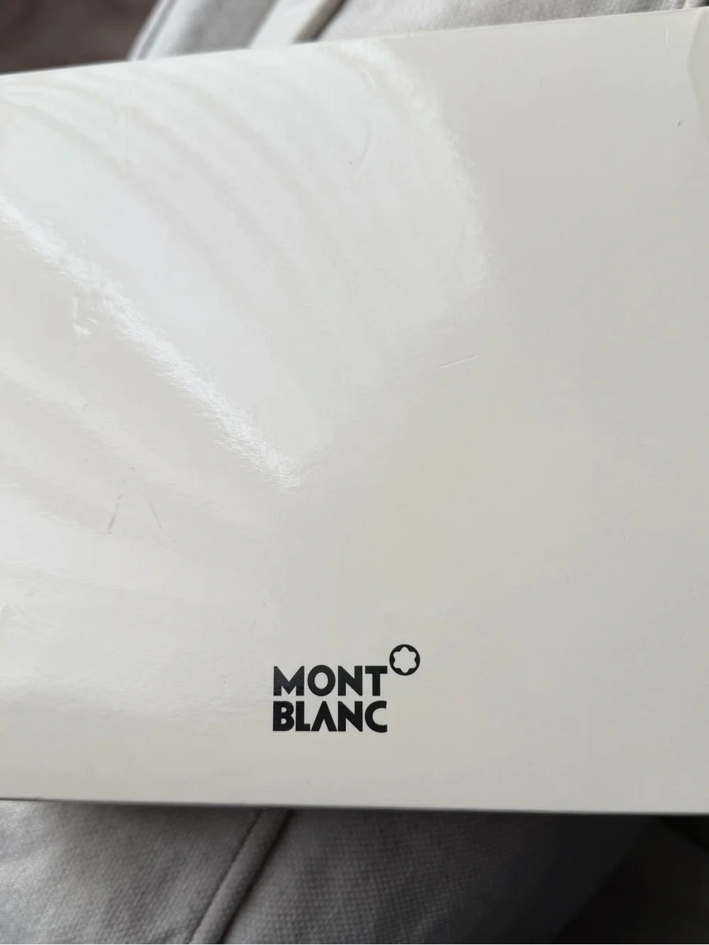 Montblanc Black Printed Leather Belt - Horse Shiny Pin Buckle 30mm - NEW IN BOX